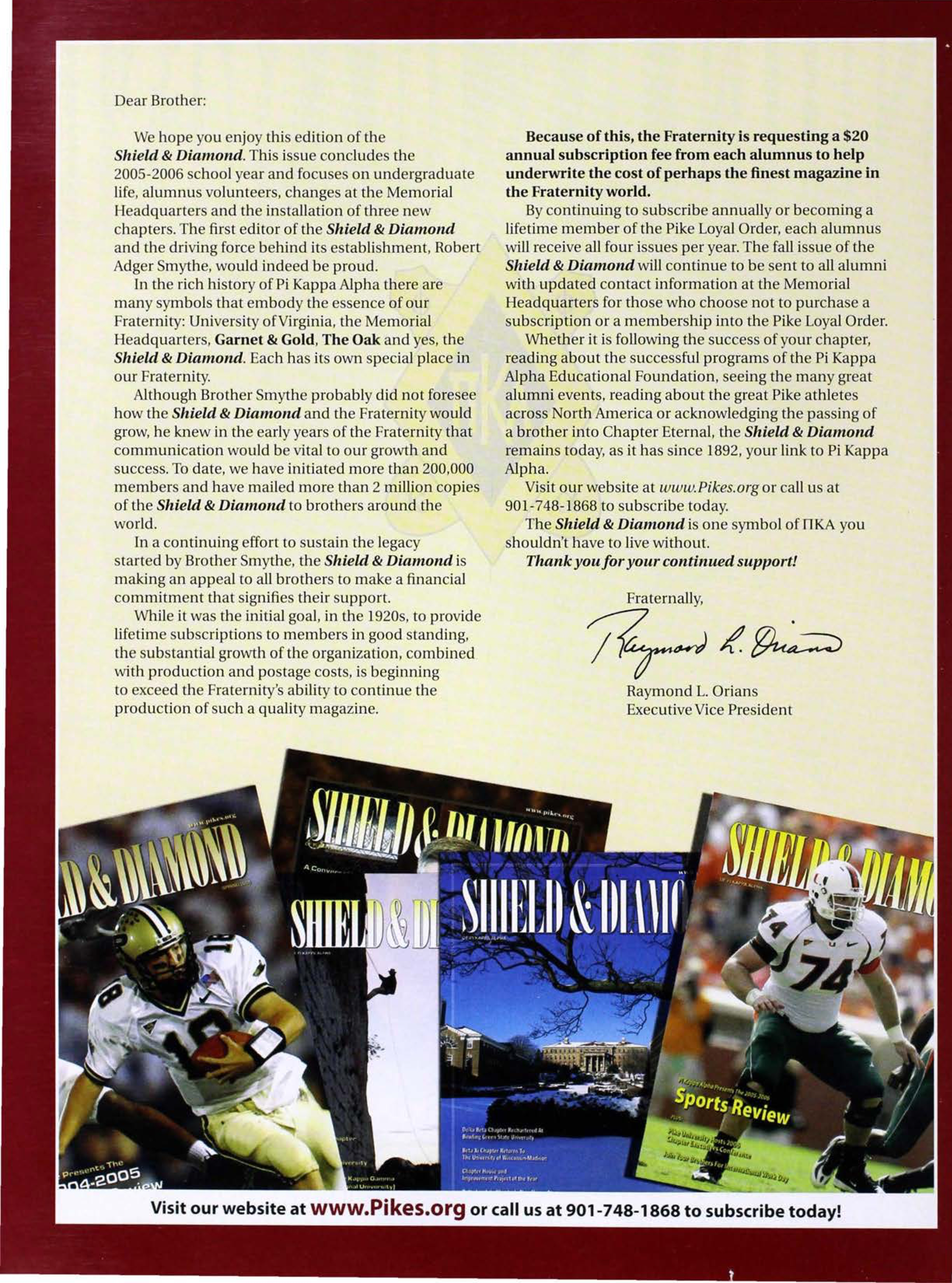 Letter From Raymond L. Orians